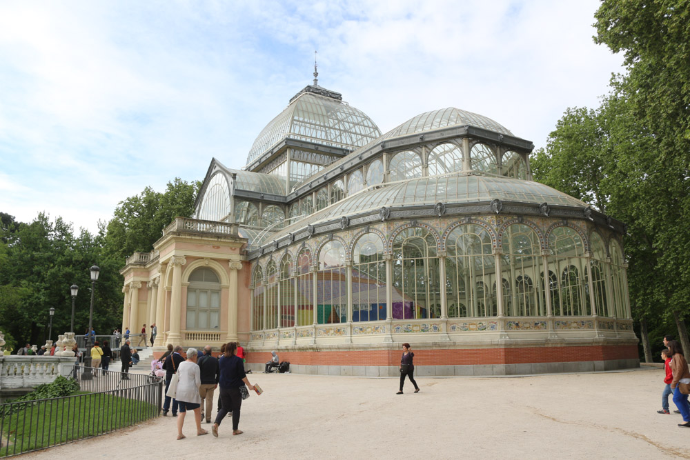 Der Palacio de Cristal (Kristallpalast) im Zentrum des Parque de El Retiro