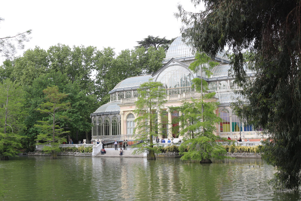 Palacio de Cristal (Crystal Palace) in heart of Parque de El Retiro