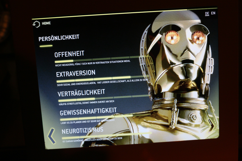 Character sheet with a description of C-3PO's "personality"