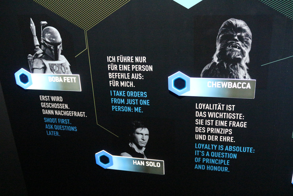 You can choose Boba Fett, Han Solo or Chewbacca as your mentor or role model