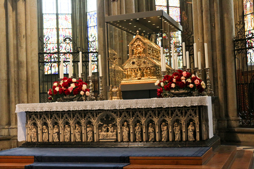 The Shrine of the Three Kings is the center piece of Cologne Cathedral