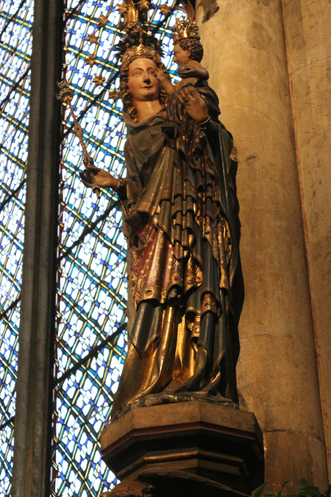 Madonna statue inside Cologne Cathedral