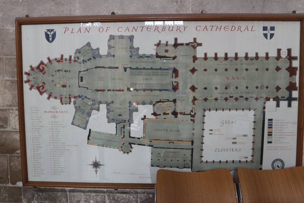 Plan of Canterbury Cathedral