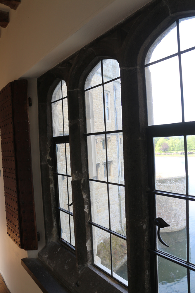 Inside of the bridge connecting the old section with the new section of Leeds Castle