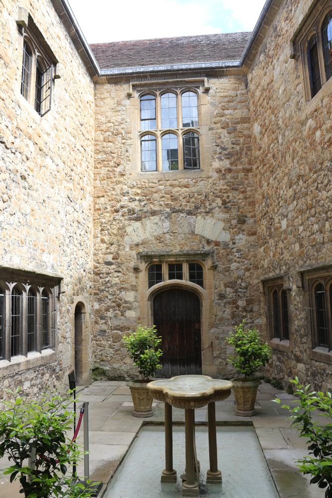 Inner courtyard in the old section of Leeds Castle