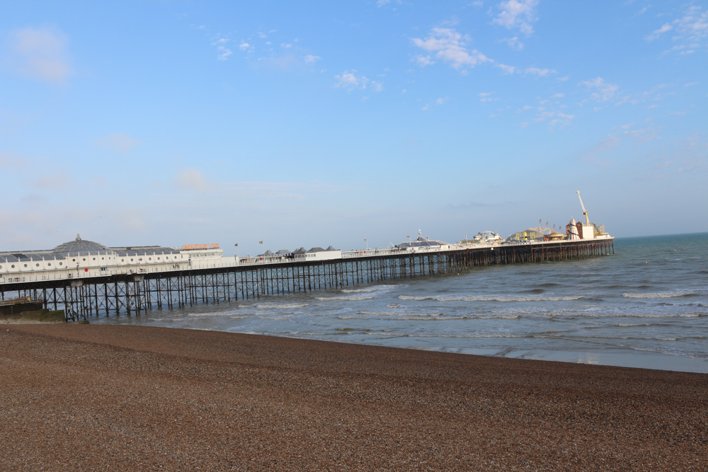 Brighton Pier during sunset