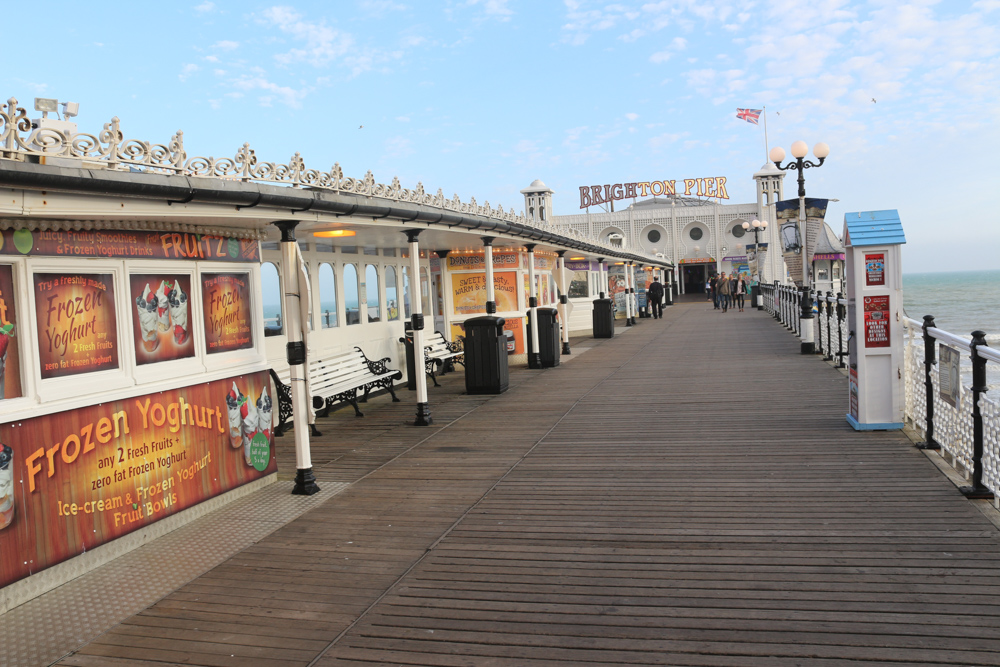 Brighton Pier during sunset