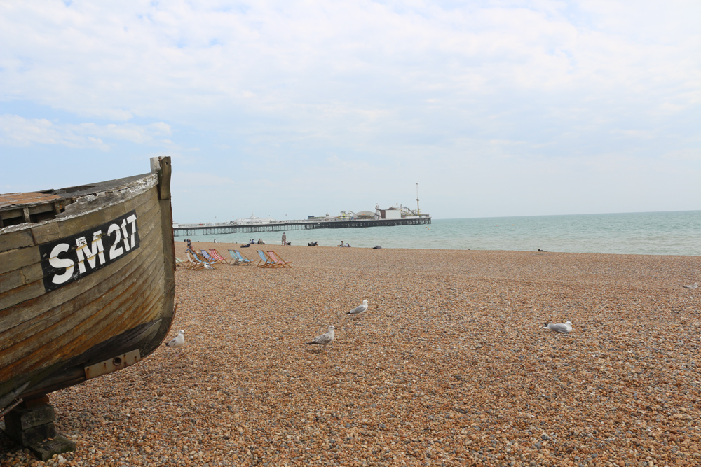 Beach next to Brighton Pier