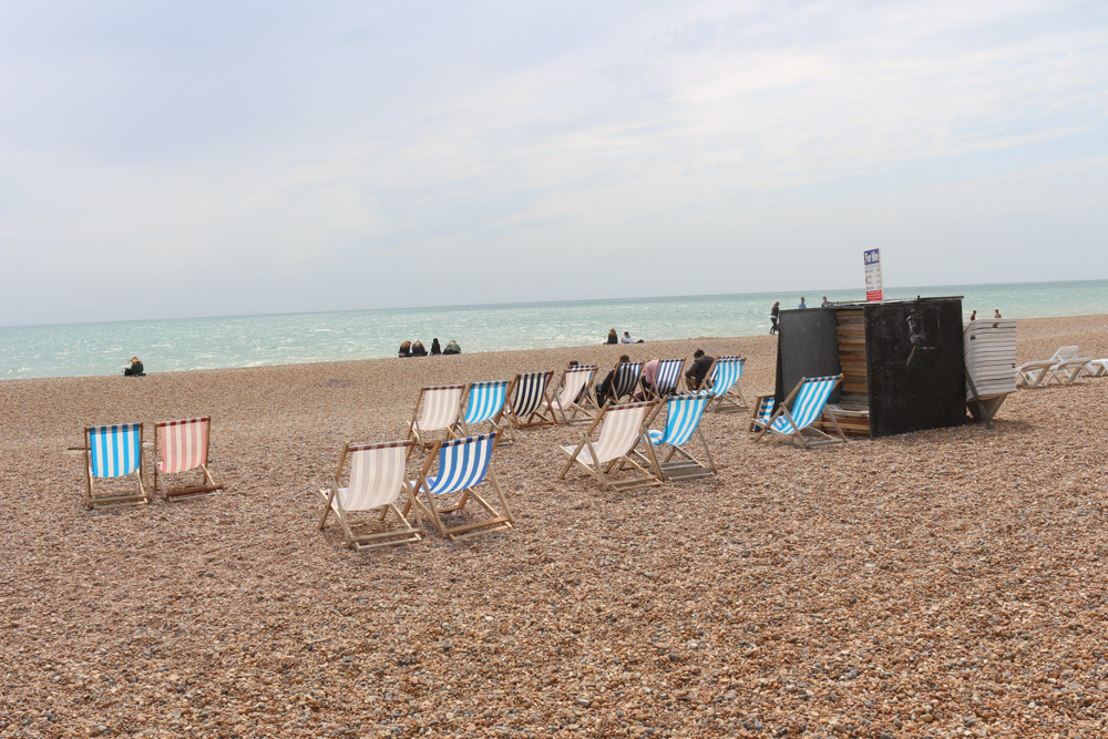 Canvas chair on Brighton Beach