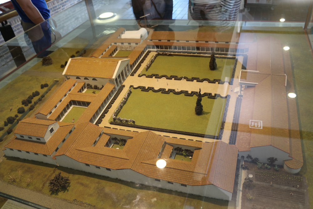 Model of the original villa or palace