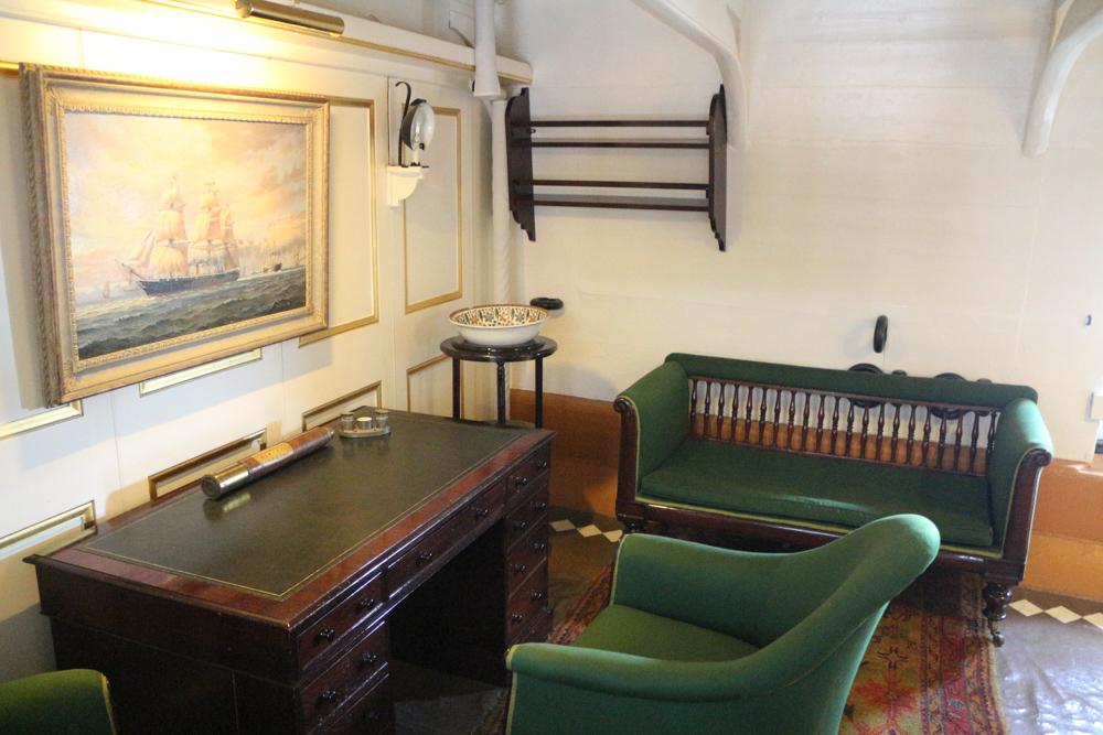 The officers quarters on HMS Warrior were quite luxurious