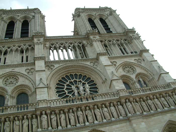 Front& view of& Notre Dame de Paris