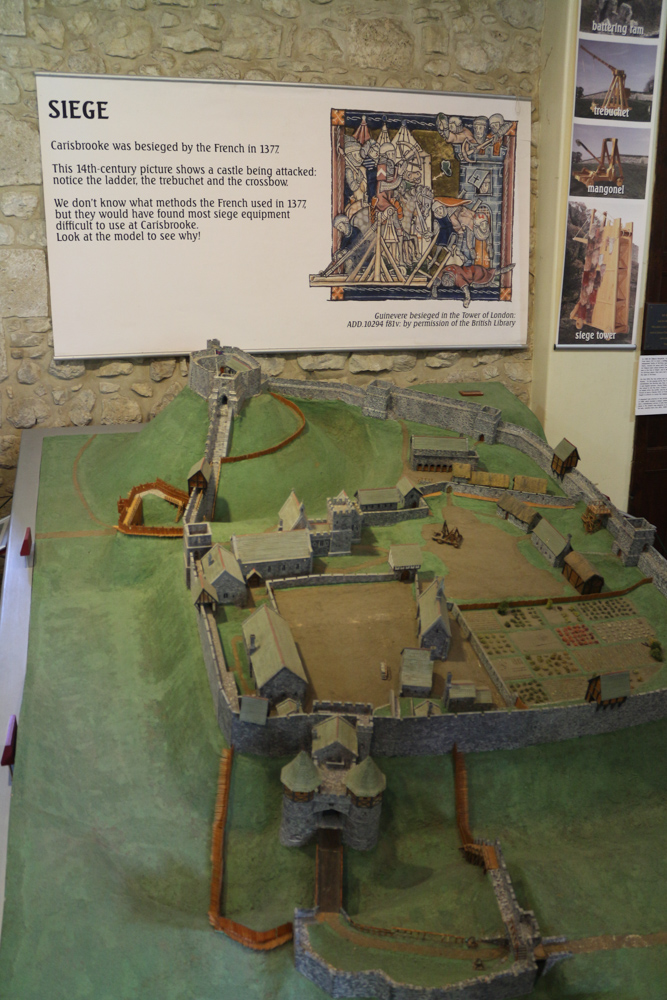 Overview model showing how Carisbrooke Castle looked like during the French siege in 1377.