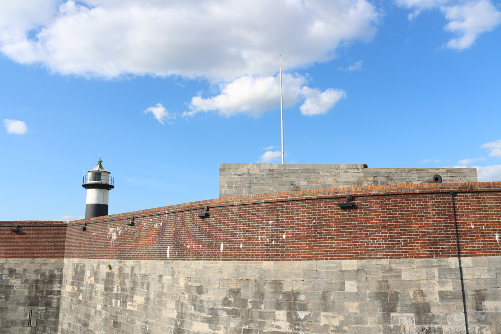 Old defenses at the entrance to Portsmouth