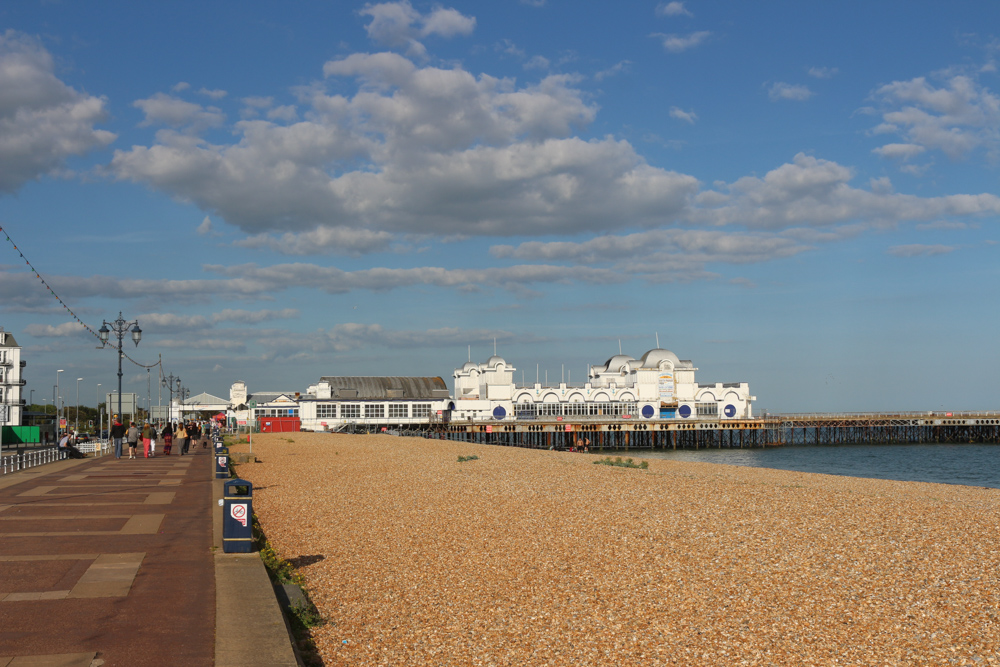 Der geschlossene Clarence Pier an der Südküste von Portsmouth