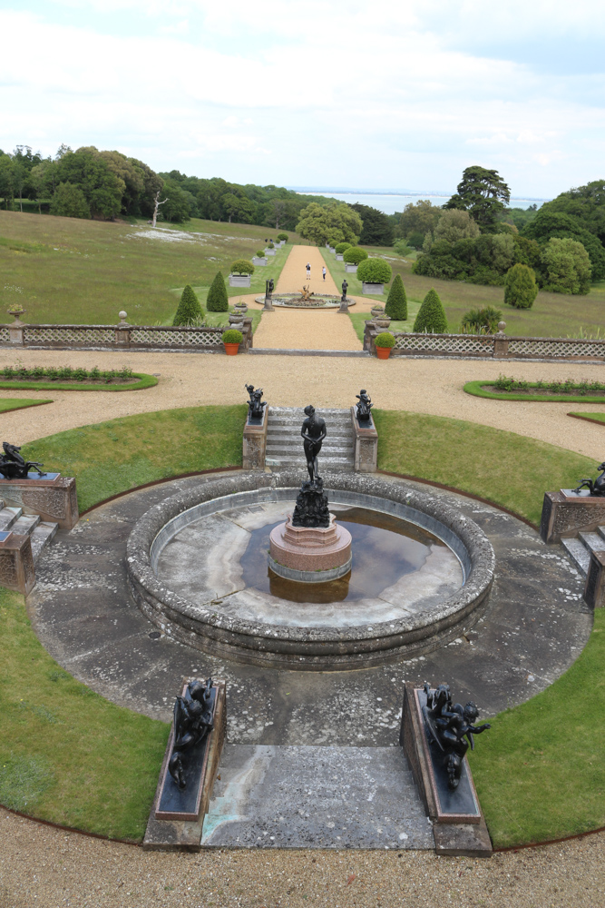 View from the terrace of Osborne House down to the sea.