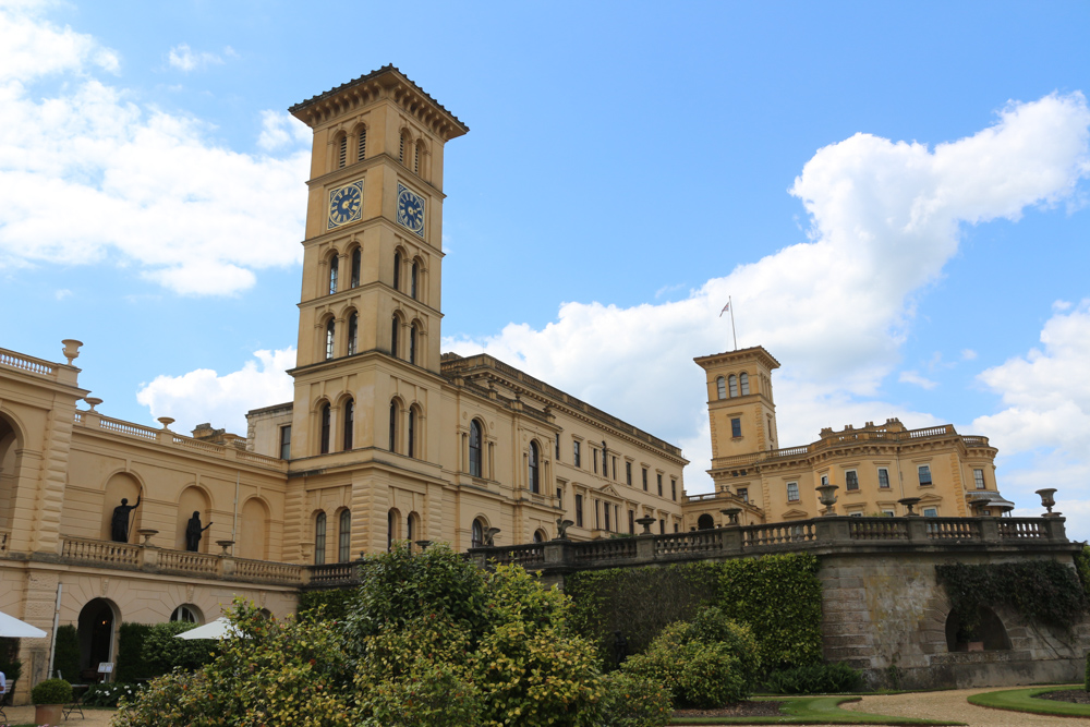 Garden side and clock tower of Osborne House