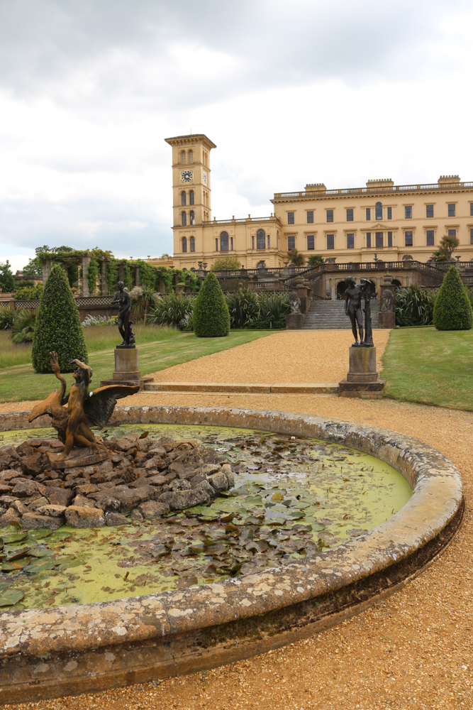 Muddy fountain and Osborne House