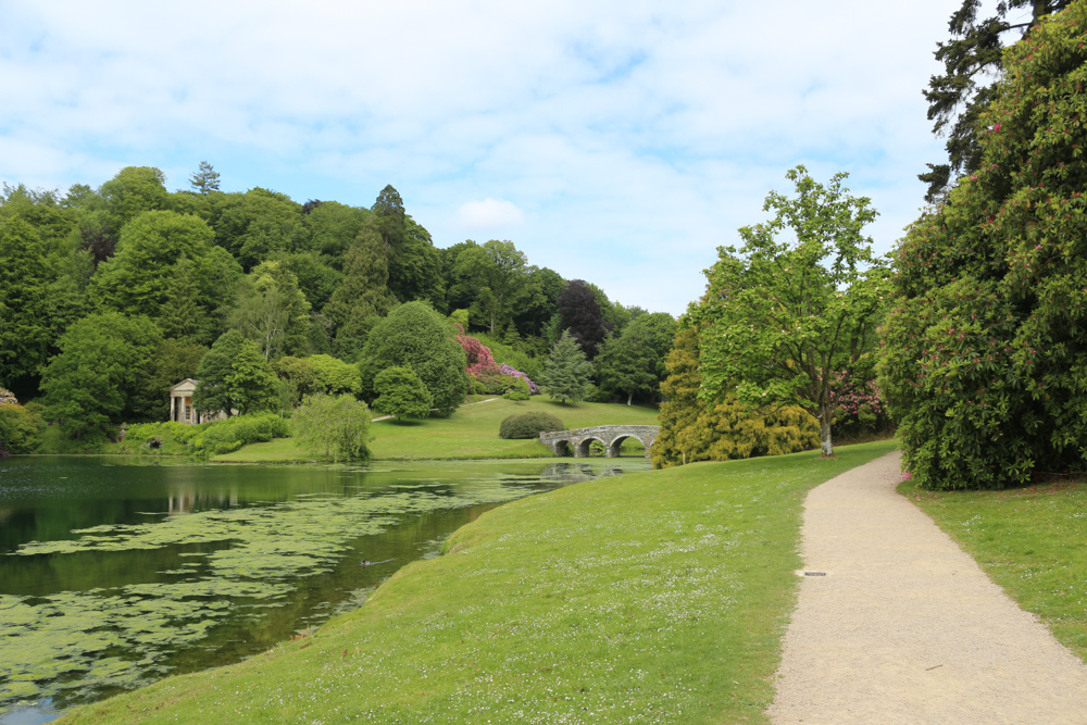 View towards the Palladian Bridge and the Temple of Flora