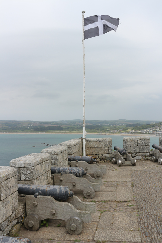 Canons defending St Michael's Mount and the bay