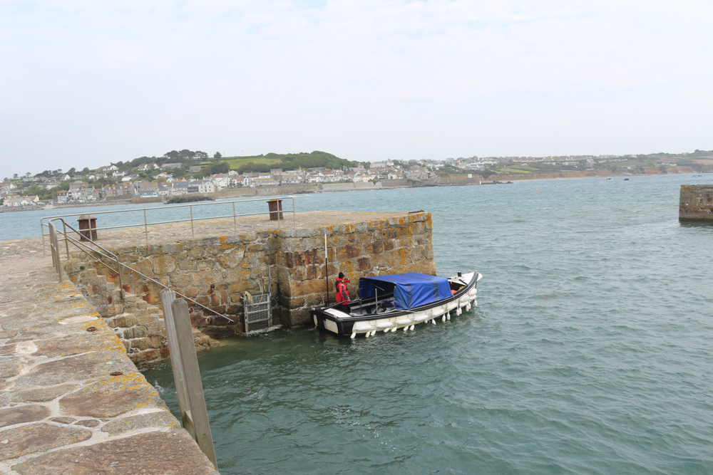 Small fishing harbor on the island of St Michael's Mount