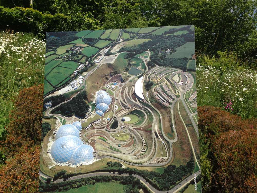 Satellite image of the Eden Project