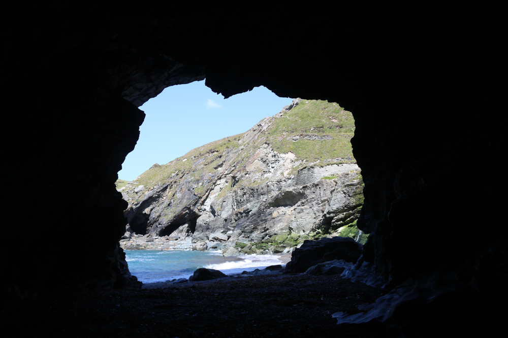 The so called Merlin Cave under Tintagel Castle