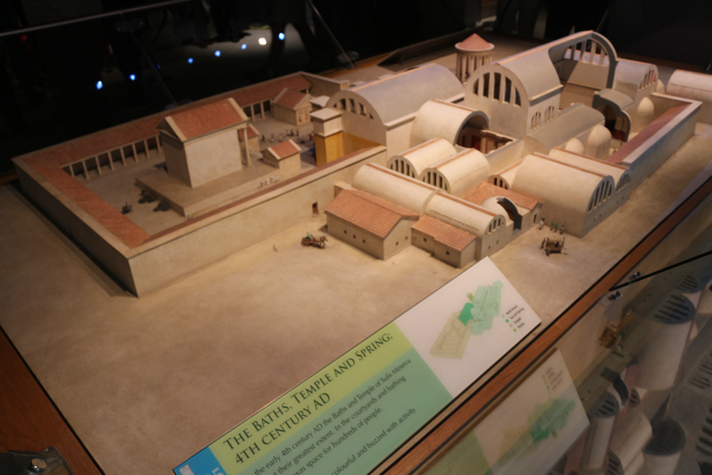 Modell der Bäder, des Tempel und der Quelle im vierten Jahrhundert