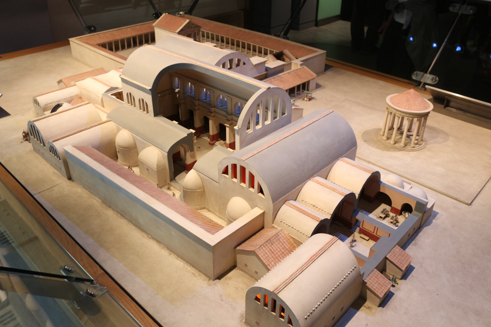 Model of the baths, temple and spring in the 4th century A.D.
