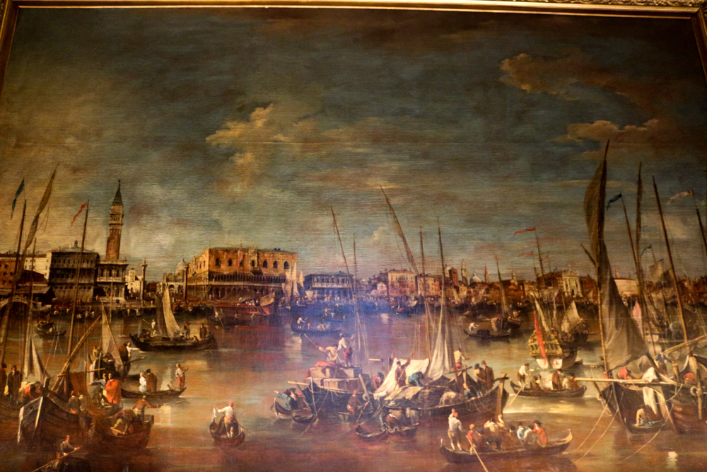 Der Hafen di San Marco mit der Mole und dem Dogenpalast, VenedigFrancesco Guardi, 1755-1770