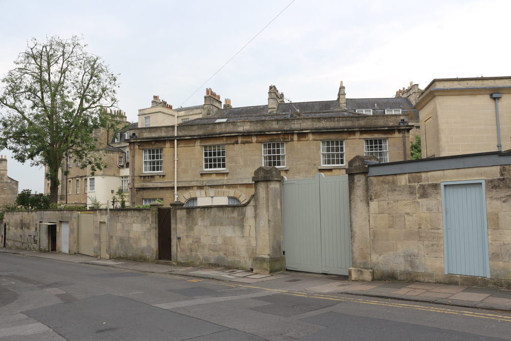 Backside of the houses of Royal Crescent in Bath