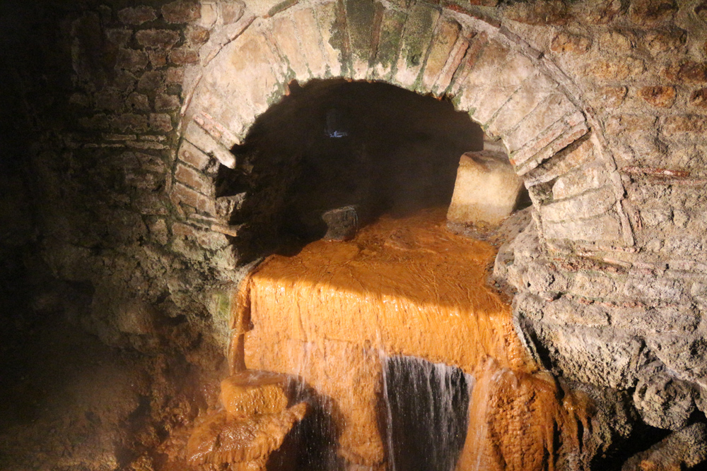 Underground canal for the water from the hot spring under the Roman Bath