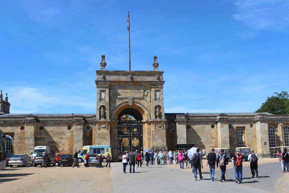 East outer entrance gate to the outer court and orangery of Blenheim Palace