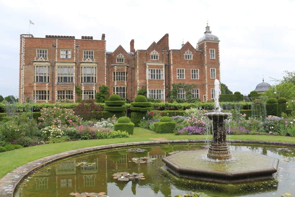 View from the gardens to Hatfield House