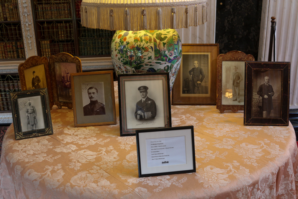 Portrait pictures in the Long Library of Blenheim Palace