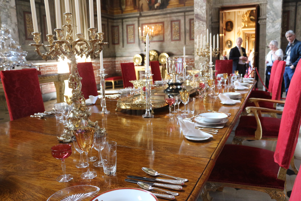 Dining table in the Great Saloon of Blenheim Palace