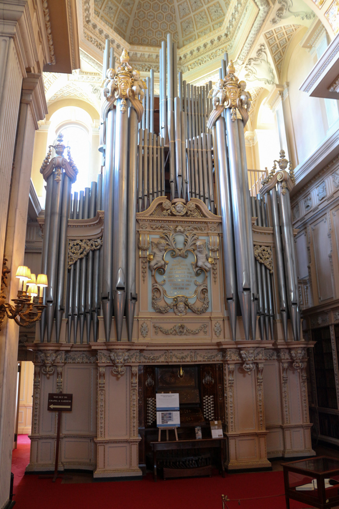 Organ in the long Library of Blenheim Palace