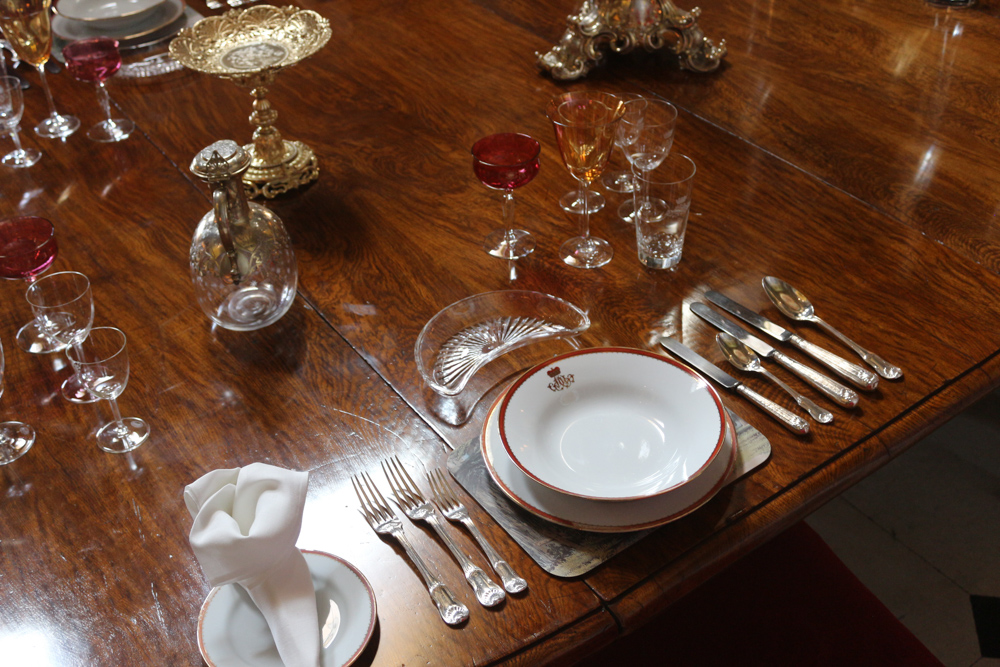 Dining table in the Great Saloon of Blenheim Palace