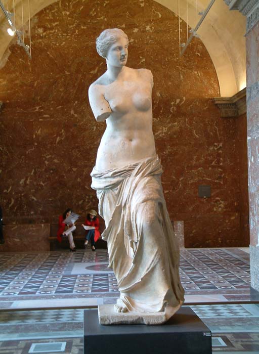 Marmorstatue der Venus von Milo im Louvre in Paris