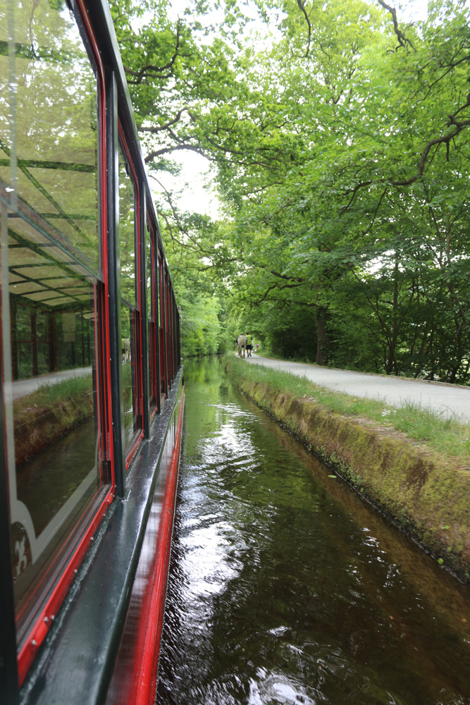 Horse drawn canal boat on Llangollen Canal