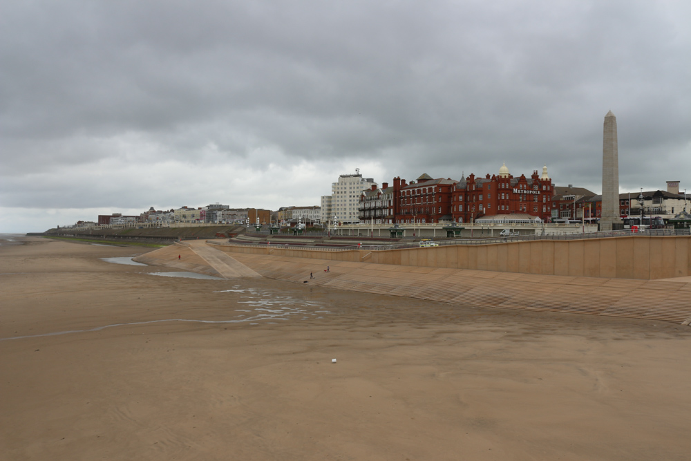 Blackpool beachfront and monument