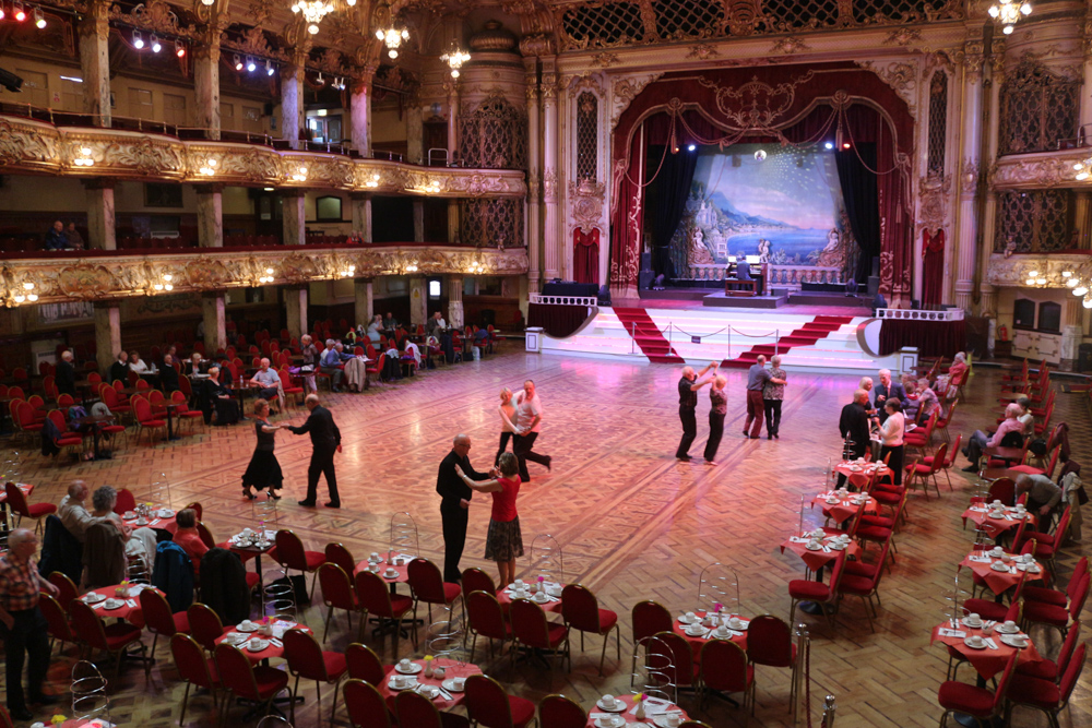 The Blackpool Tower Ballroom - the glitter and gold baroque ball room under the replica of the Eiffel Tower