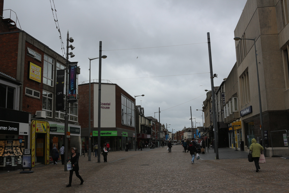 Fußgängerzone in der Innenstadt von Blackpool