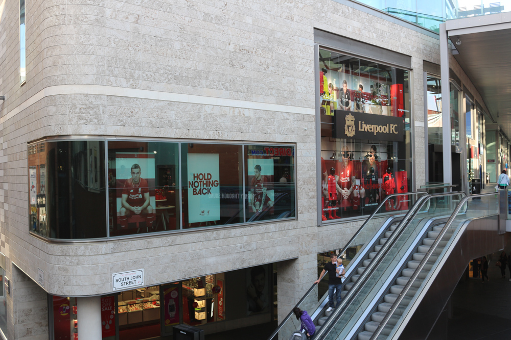 Fan Shop des Liverpool FC im Liverpool One Einkaufszentrum