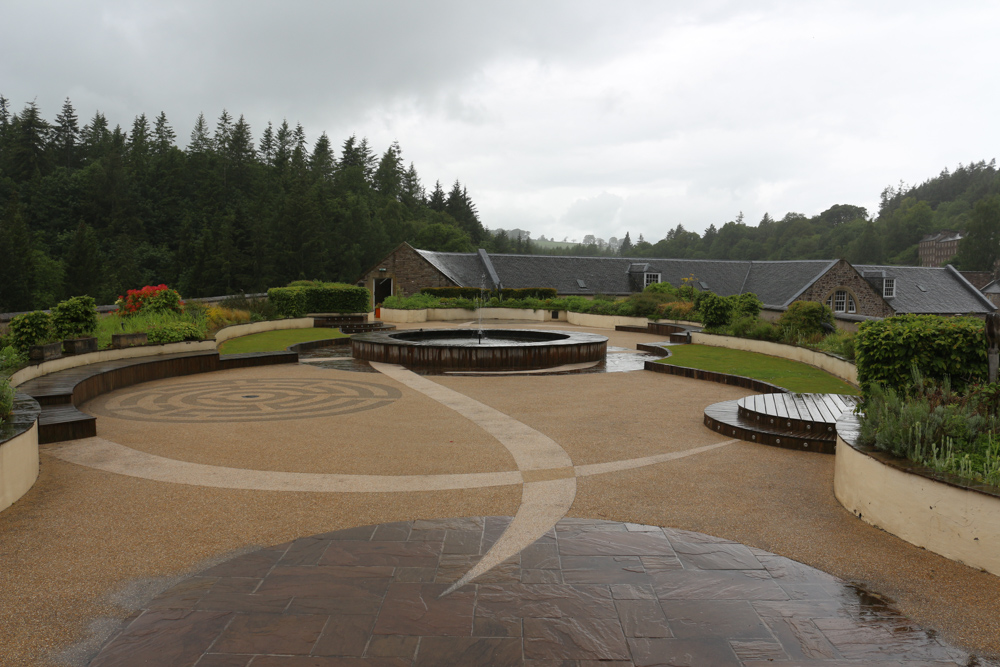 Roof terrace on top of New Lanark museum