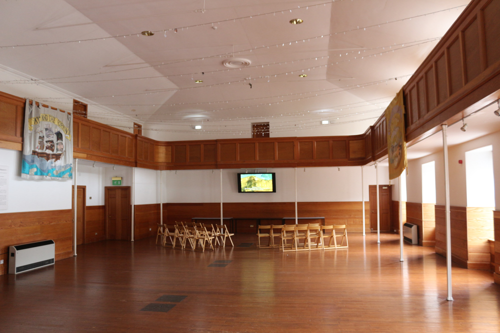 Großer Empfangsraum in der Lobby des New Lanark Museums