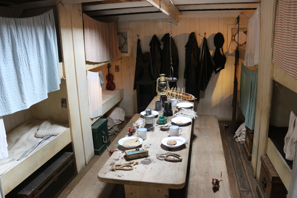 Mannschaftsquartier im Inneren des Tall-Ships neben dem Riverside Museum