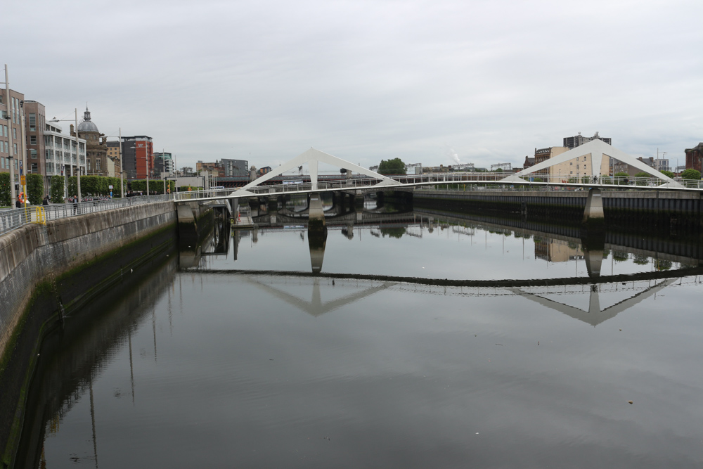 Walkway in Glasgow along the River Clyde