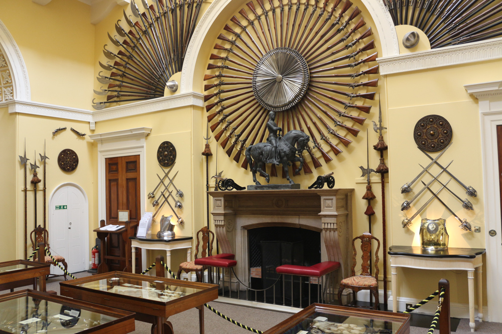 Armoury Hall Fireplace in the center Inveraray Castle