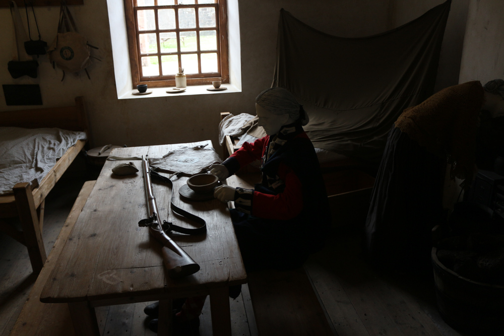 Historic barrack rooms of Fort George